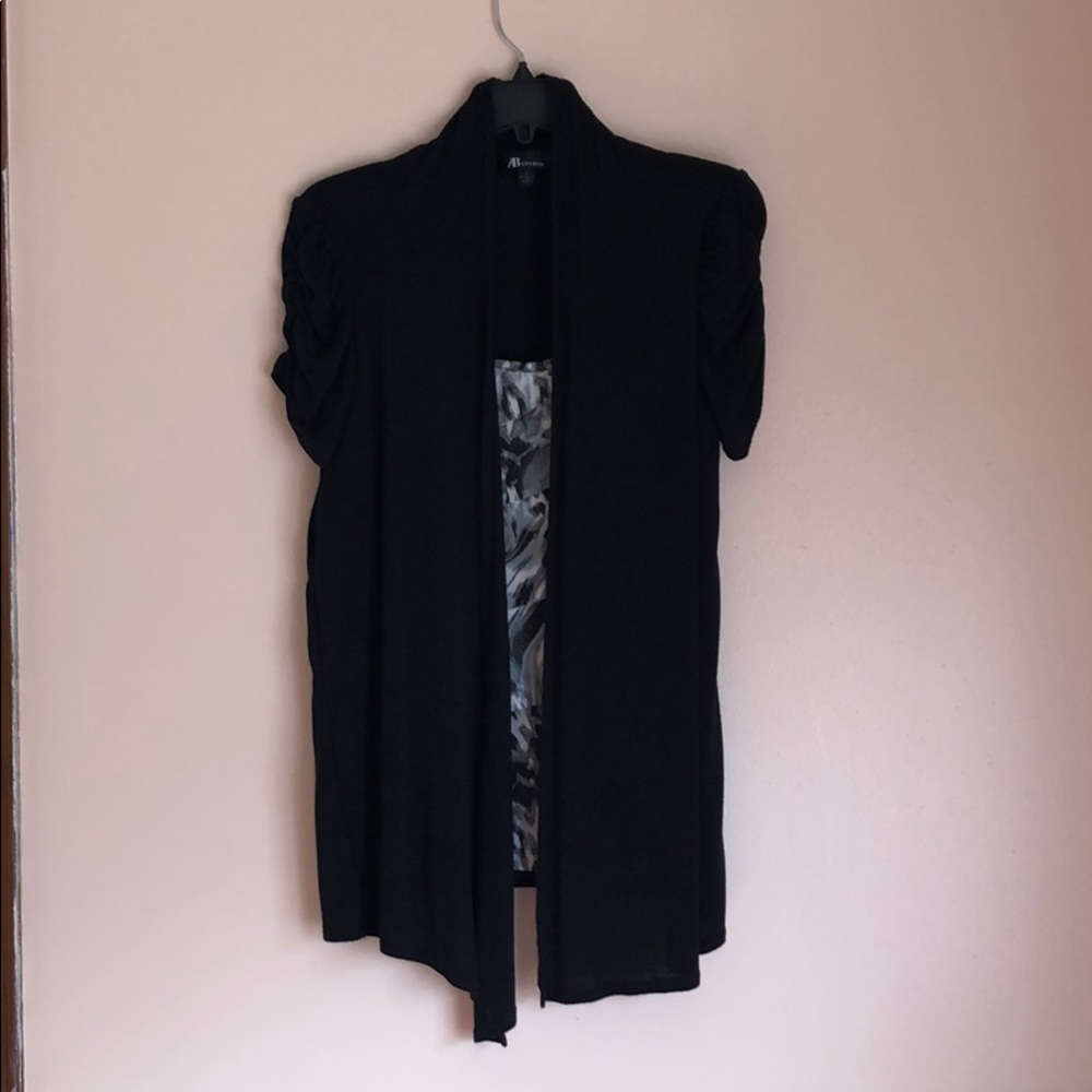 AB Studio Black Cardigan with tank